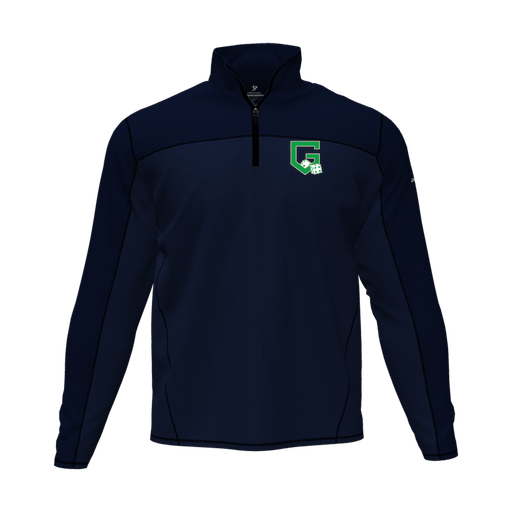 [CUS-DFW-QTRZ-PER-LSL-NVY-AS-LOGO3] Quarter Zip Pullover (Adult S, Navy, Logo 3)