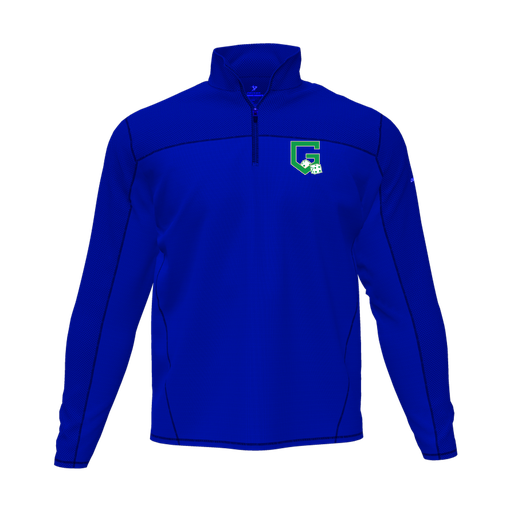 [CUS-DFW-QTRZ-PER-LSL-RYL-AS-LOGO3] Quarter Zip Pullover (Adult S, Royal, Logo 3)