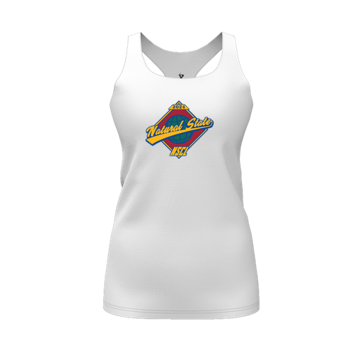 [FT0TRBWH-FYS-LOGO1] Decker Racerback Tank Top (Female Youth S, White, Logo 1)