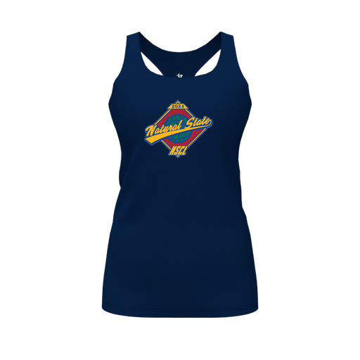[FT0TRBNV-FYS-LOGO1] Decker Racerback Tank Top (Female Youth S, Navy, Logo 1)