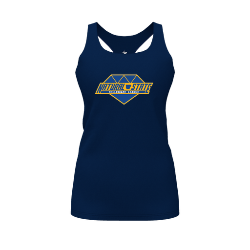 [CUS-DFW-RCBK-PER-NVY-FYS-LOGO2] Racerback Tank Top (Female Youth S, Navy, Logo 2)