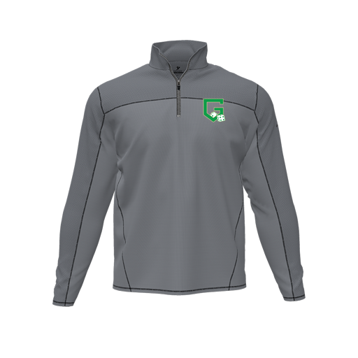 [CUS-DFW-QTRZ-PER-LSL-GRY-AS-LOGO3] Quarter Zip Pullover (Adult S, Gray, Logo 3)
