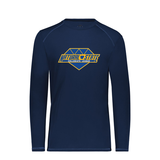 [6845.065.S-LOGO2] Men's SoftTouch Long Sleeve (Adult S, Navy, Logo 2)
