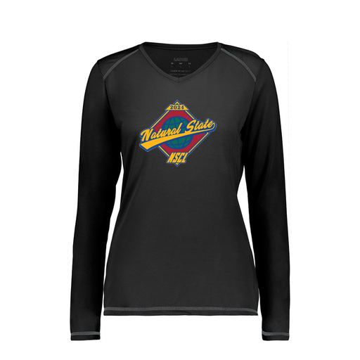 [6847.080.XS-LOGO1] Women's SoftTouch Long Sleeve (Female Adult XS, Black, Logo 1)