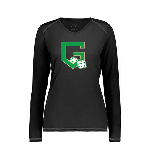 [6847.080.XS-LOGO3] Women's SoftTouch Long Sleeve (Female Adult XS, Black, Logo 3)