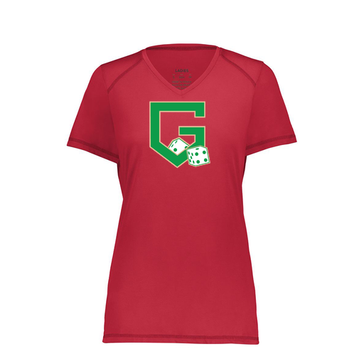 [6844.083.XS-LOGO3] Women's SoftTouch Short Sleeve (Female Adult XS, Red, Logo 3)