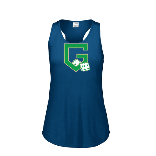 [3078.U22.S-LOGO3] Ladies Tri Blend Tank Top (Female Adult S, Navy, Logo 3)
