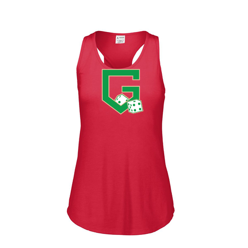[3078.V96.S-LOGO3] Ladies Tri Blend Tank Top (Female Adult S, Red, Logo 3)