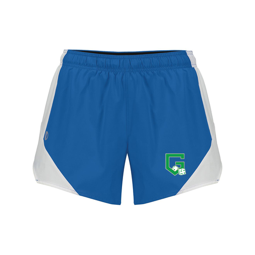 [229489.H02.S-LOGO3] Girls Olympus Shorts (Female Youth S, Royal, Logo 3)