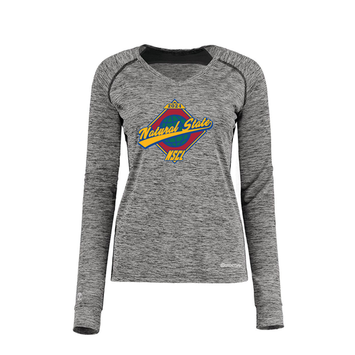 [222770.K94.XS-LOGO1] Ladies Electric Long Sleeve Shirt (Female Adult XS, Black, Logo 1)