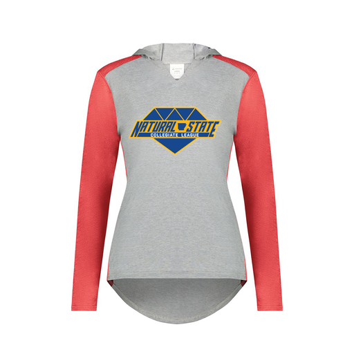 [6902.27V.XS-LOGO2] Ladies Vintage Hoodie (Female Adult XS, Red, Logo 2)