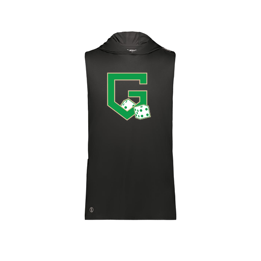 [222590.080.XS-LOGO3] Men's CoolDry Sleeveless Hoodie (Adult XS, Black, Logo 3)