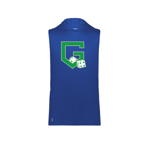 [222590.060.XS-LOGO3] Men's CoolDry Sleeveless Hoodie (Adult XS, Royal, Logo 3)