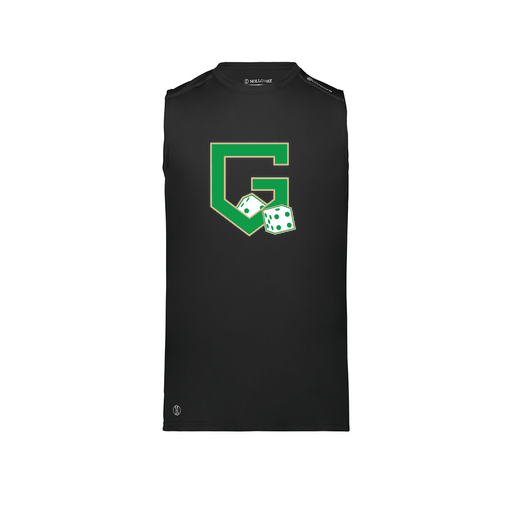 [222593.080.S-LOGO3] Men's CoolDry TankTop (Adult S, Black, Logo 3)