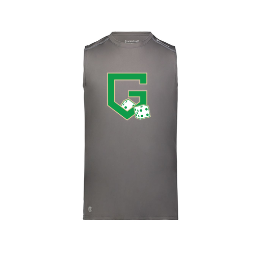 [222593.98D.S-LOGO3] Men's CoolDry TankTop (Adult S, Gray, Logo 3)