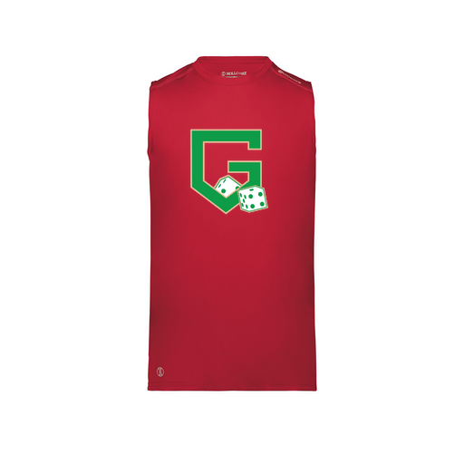 [222593.083.S-LOGO3] Men's CoolDry TankTop (Adult S, Red, Logo 3)