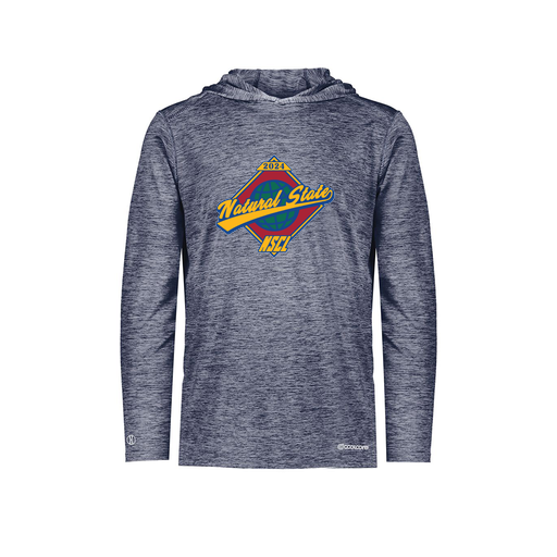 [FOLHCGNV-AS-LOGO1] Men's Charge Hoodie (Adult S, Navy, Logo 1)
