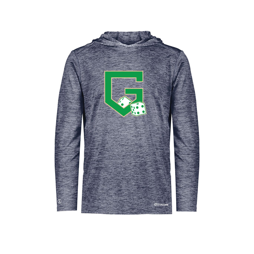 [FOLHCGNV-YS-LOGO3] Decker Youth Charge Hoodie (Youth S, Navy, Logo 3)