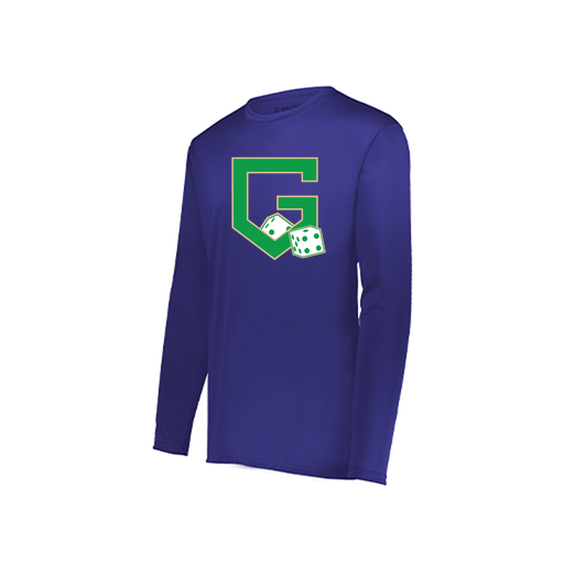 [222822.747.XS-LOGO3] Men's LS Smooth Sport Shirt (Adult XS, Purple, Logo 3)