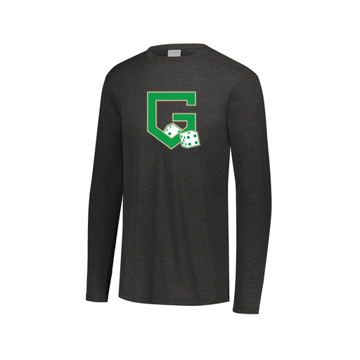 [FTLCUBBK-AXS-LOGO3] Decker Men's Tri-Blend T-Shirt - Long Sleeve (Adult XS, Black, Logo 3)