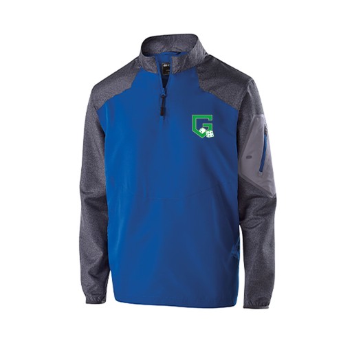 [229155.H02.XS-LOGO3] Men's Raider LS Pullover (Adult XS, Royal, Logo 3)