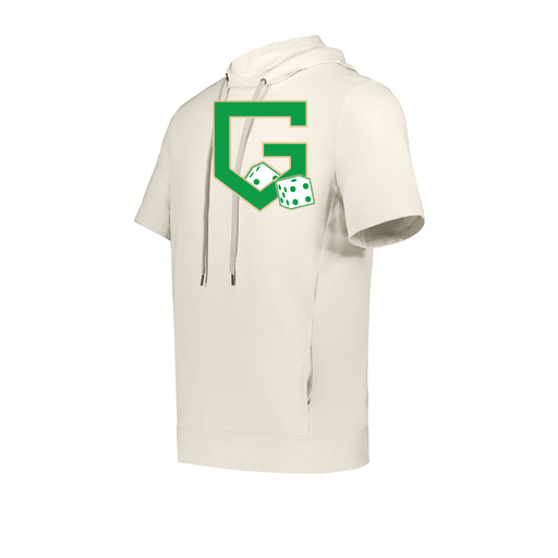 [222505.907.S-LOGO3] Men's Venturs Soft Knit Short Sleeve Hoodie (Adult S, White, Logo 3)