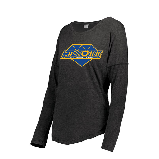[FTLCUBBK-FAXS-LOGO2] Decker Women's Tri-Blend T-Shirt - Long Sleeve (Female Adult XS, Black, Logo 2)