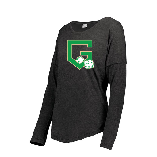 [FTLCUBBK-FAXS-LOGO3] Decker Women's Tri-Blend T-Shirt - Long Sleeve (Female Adult XS, Black, Logo 3)