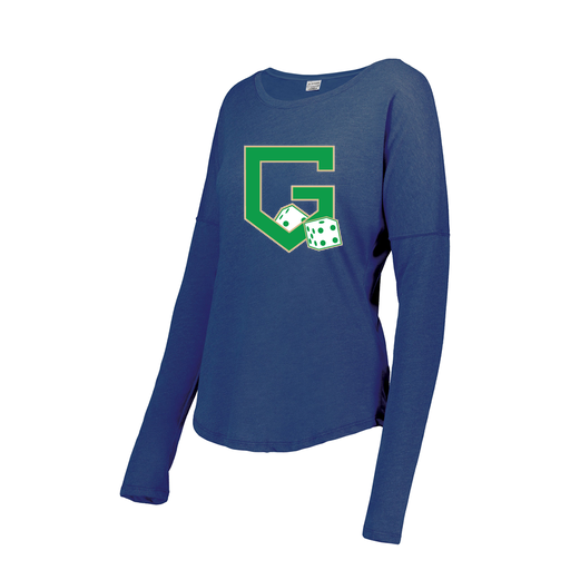 [3077.U55.XS-LOGO3] Ladies LS Ultra-blend T-Shirt (Female Adult XS, Royal, Logo 3)