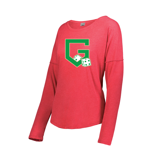 [3077.V96.XS-LOGO3] Ladies LS Ultra-blend T-Shirt (Female Adult XS, Red, Logo 3)